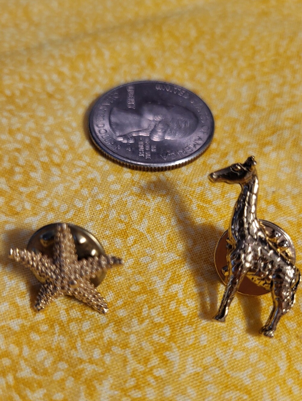 Starfish and Giraffe Pins